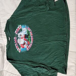 Eskimo Joe's Christmas T-shirt Long Sleeves Size L Color Green